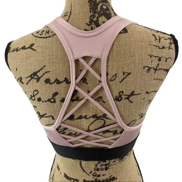 Victoria's Secret Sport Lightweight Sports Bra Pullover Wire Free Black Band XSm - Picture 3 of 6